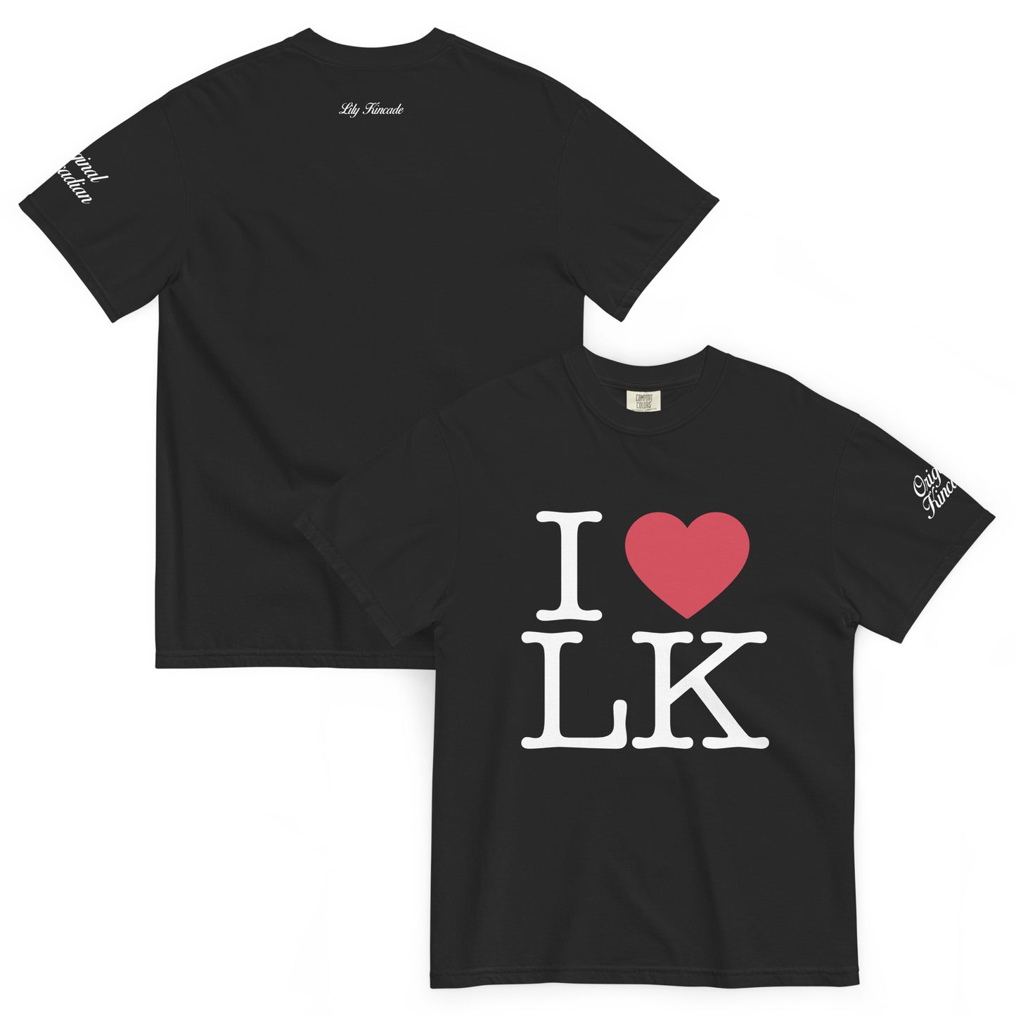 I Heart LK Black Heavyweight T-Shirt