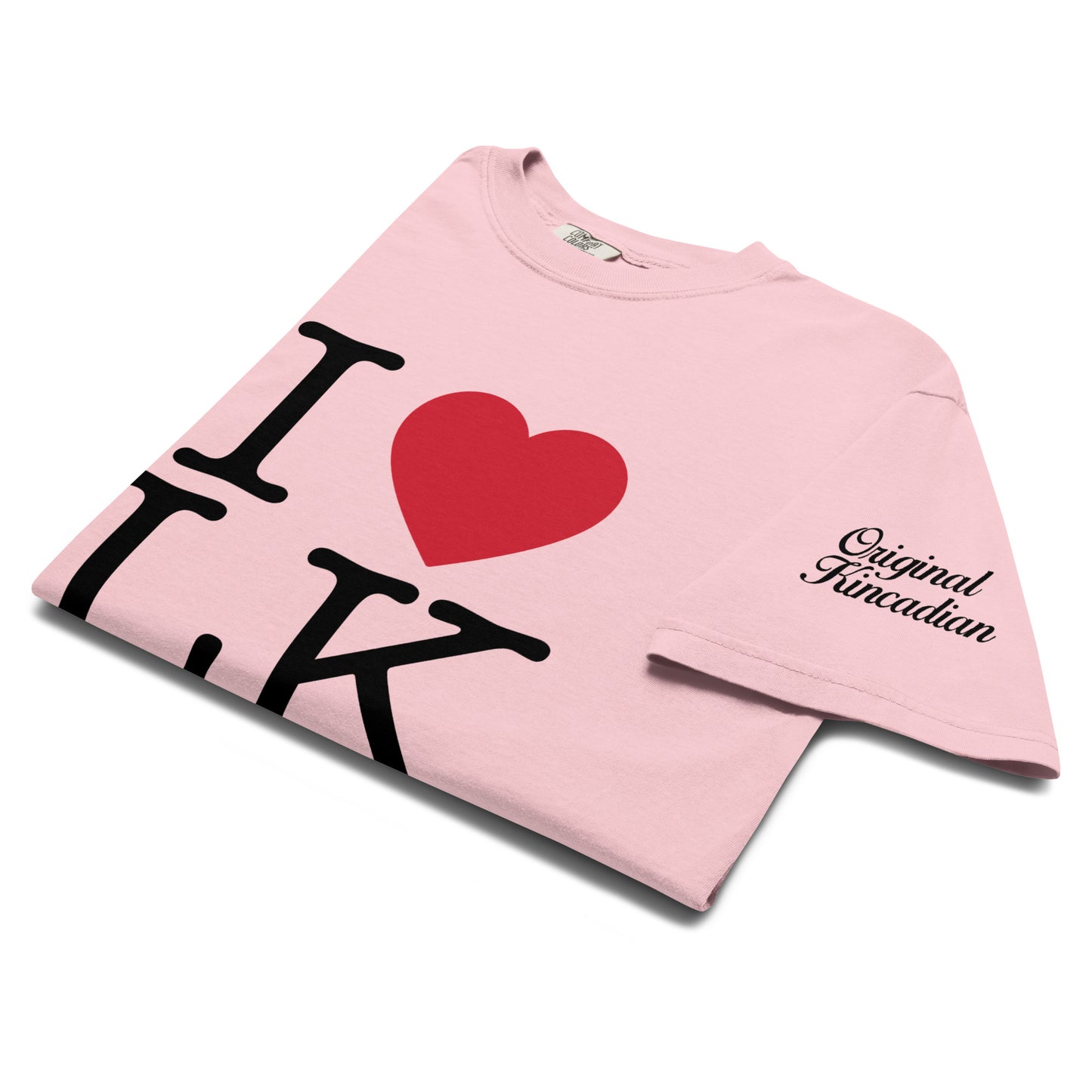 I Heart LK Light Pink Heavyweight T-Shirt