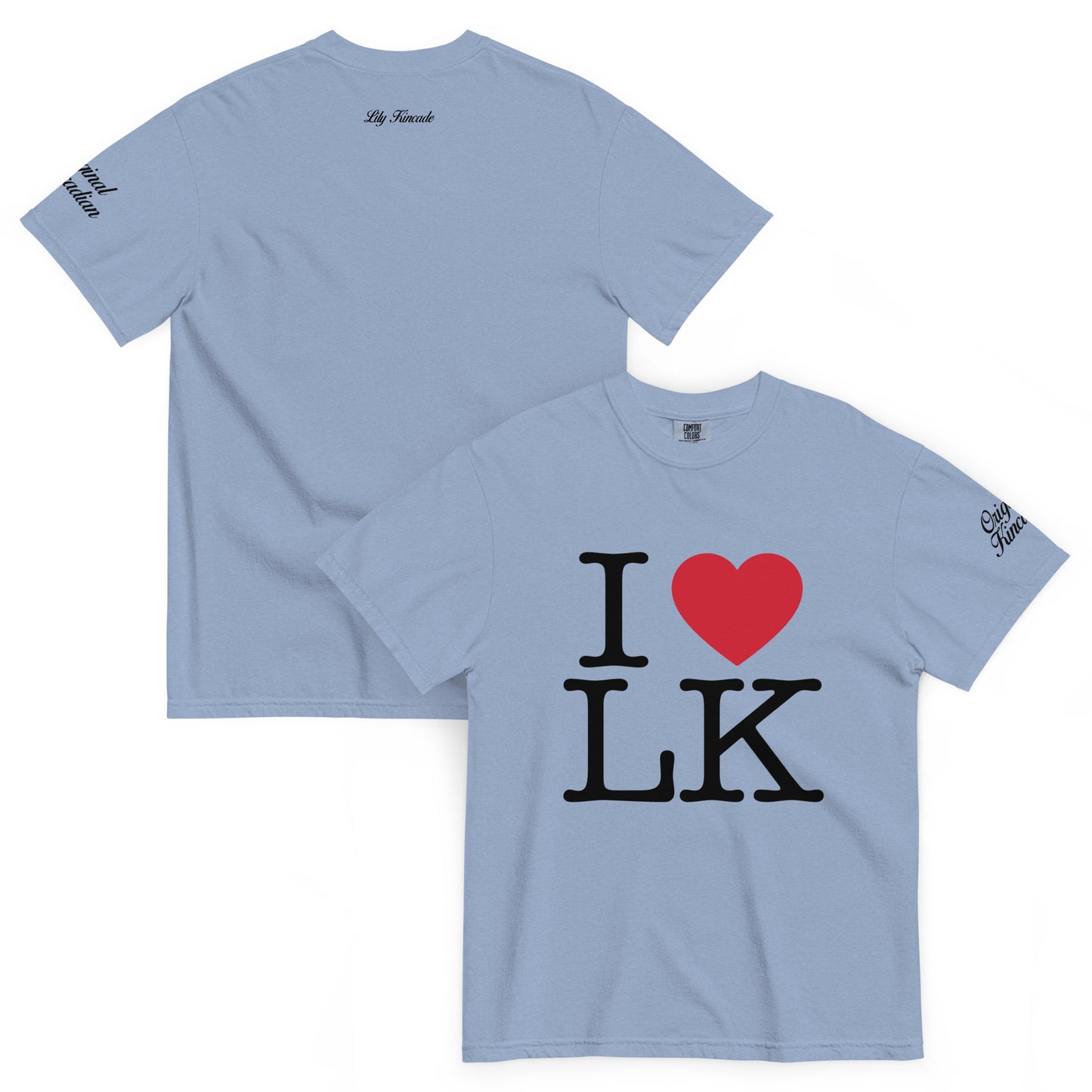 I Heart LK Demin Blue Heavyweight T-Shirt