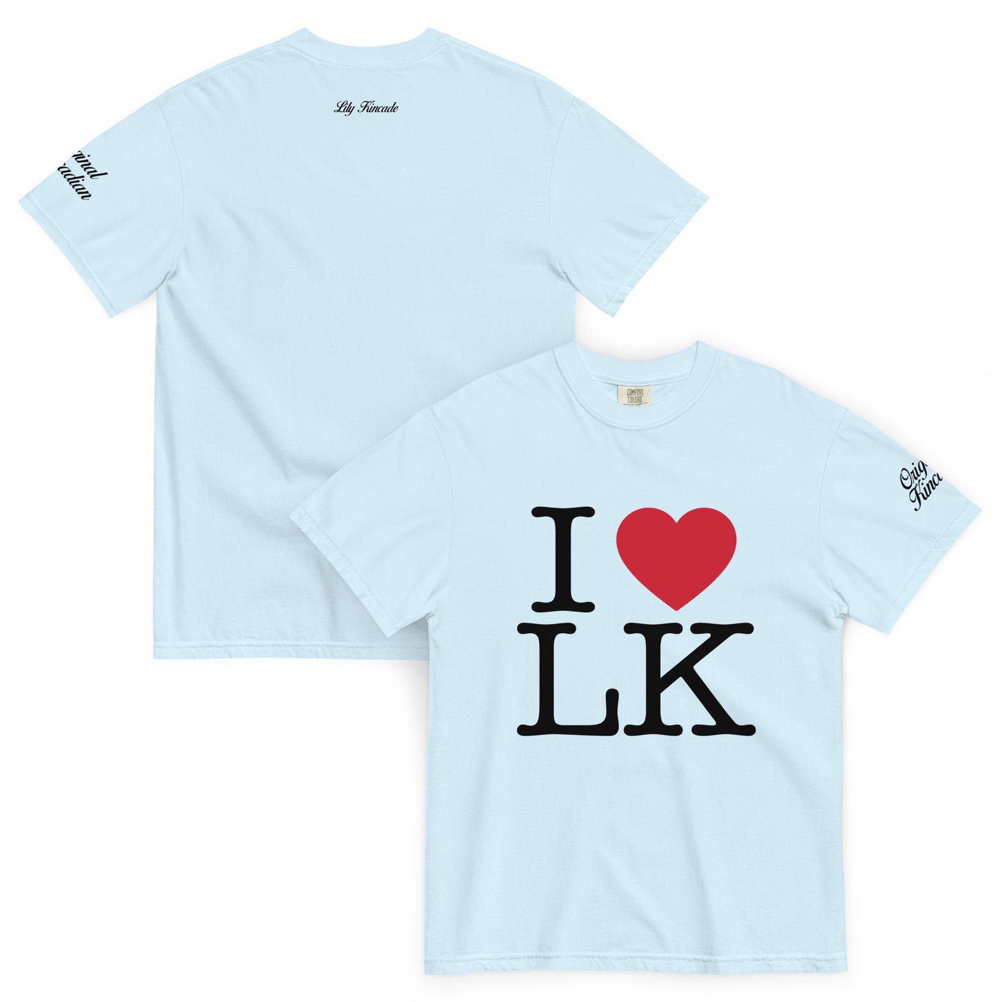 I Heart LK Baby Blue Heavyweight T-Shirt