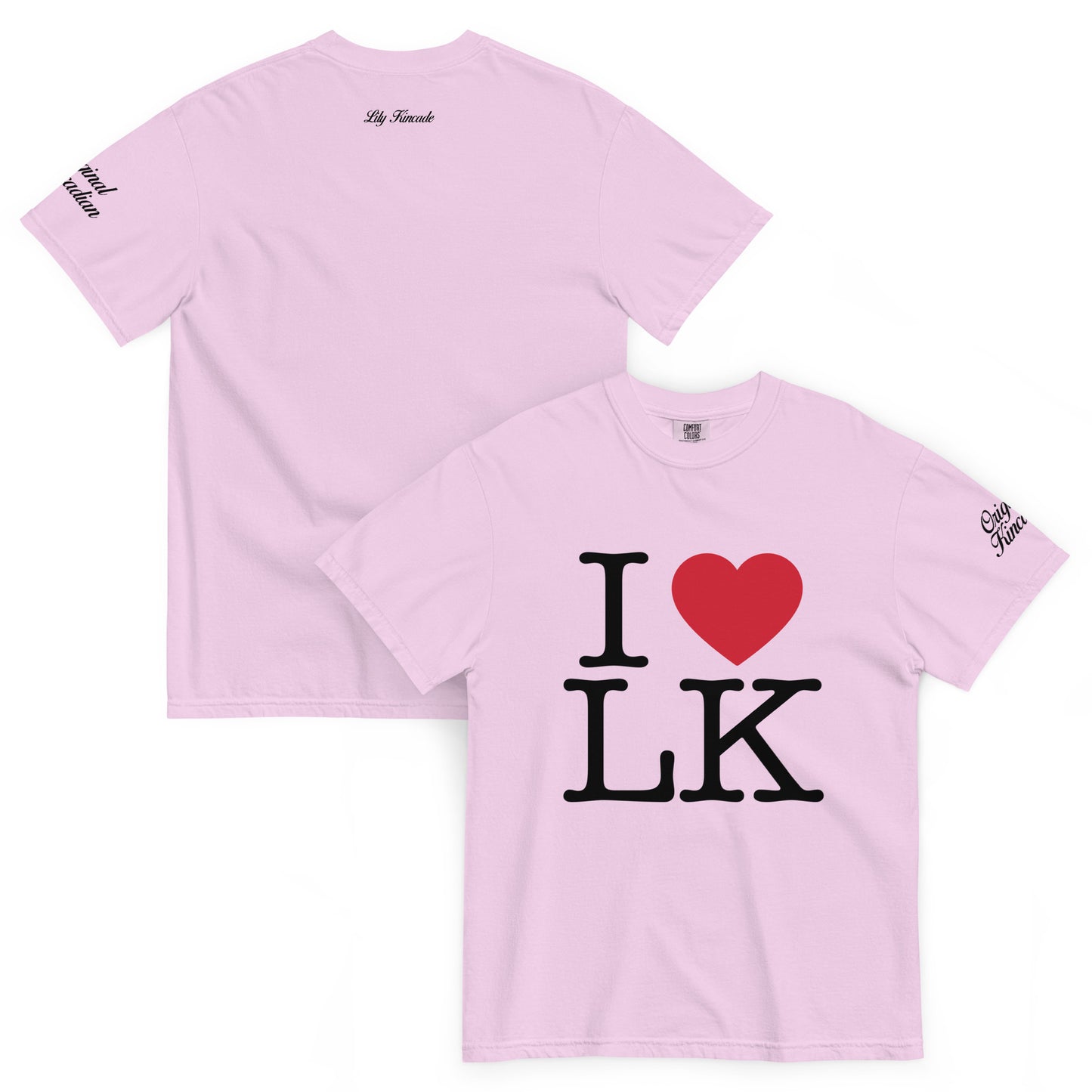 I Heart LK Lavender Heavyweight T-Shirt