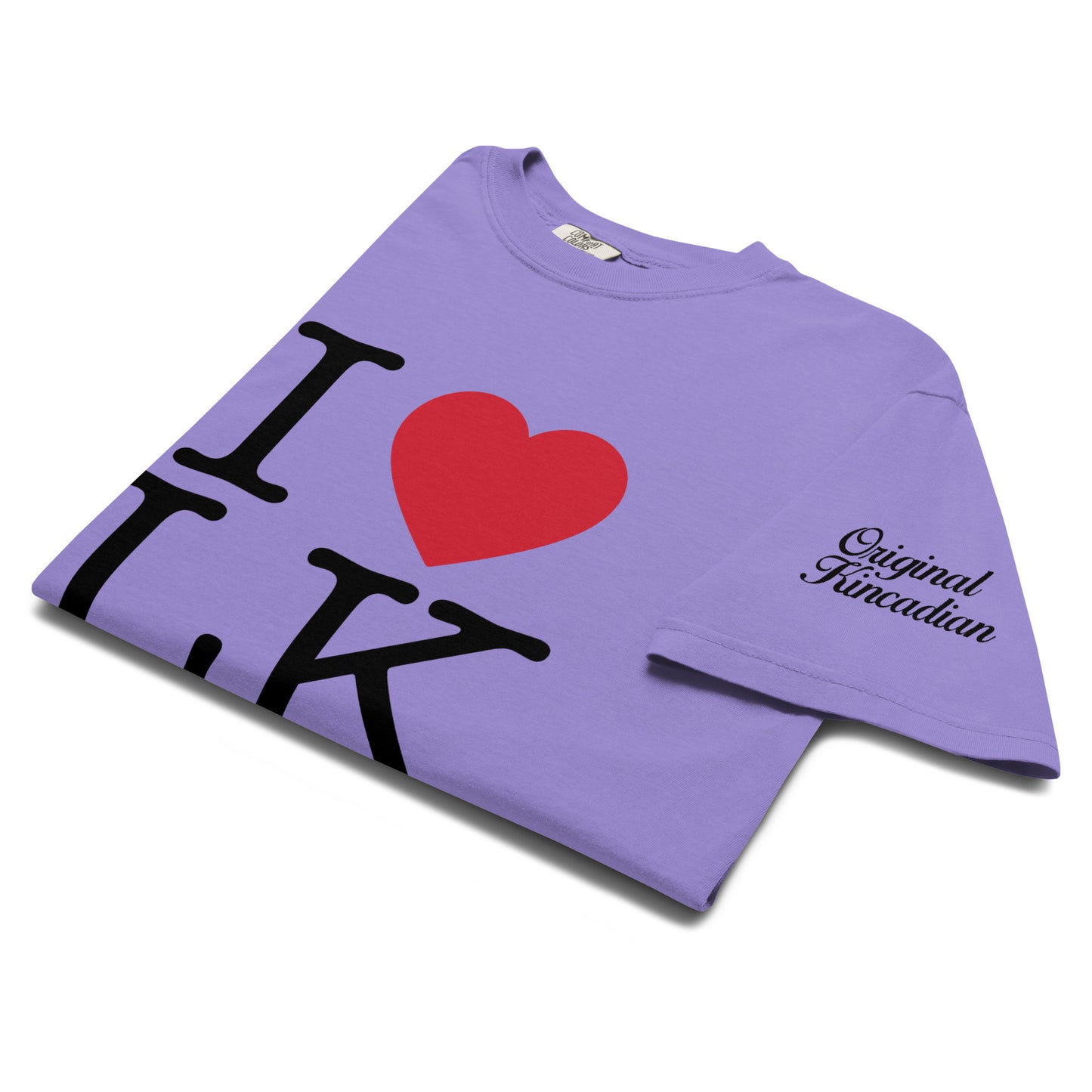I Heart LK Purple Heavyweight T-Shirt