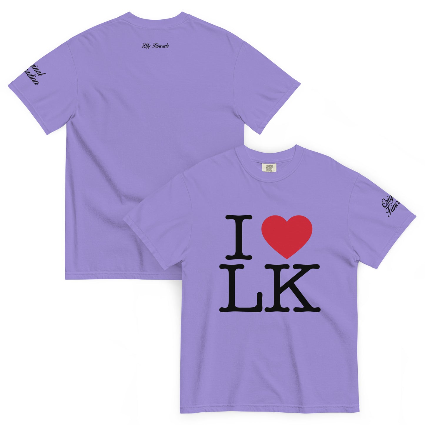 I Heart LK Purple Heavyweight T-Shirt