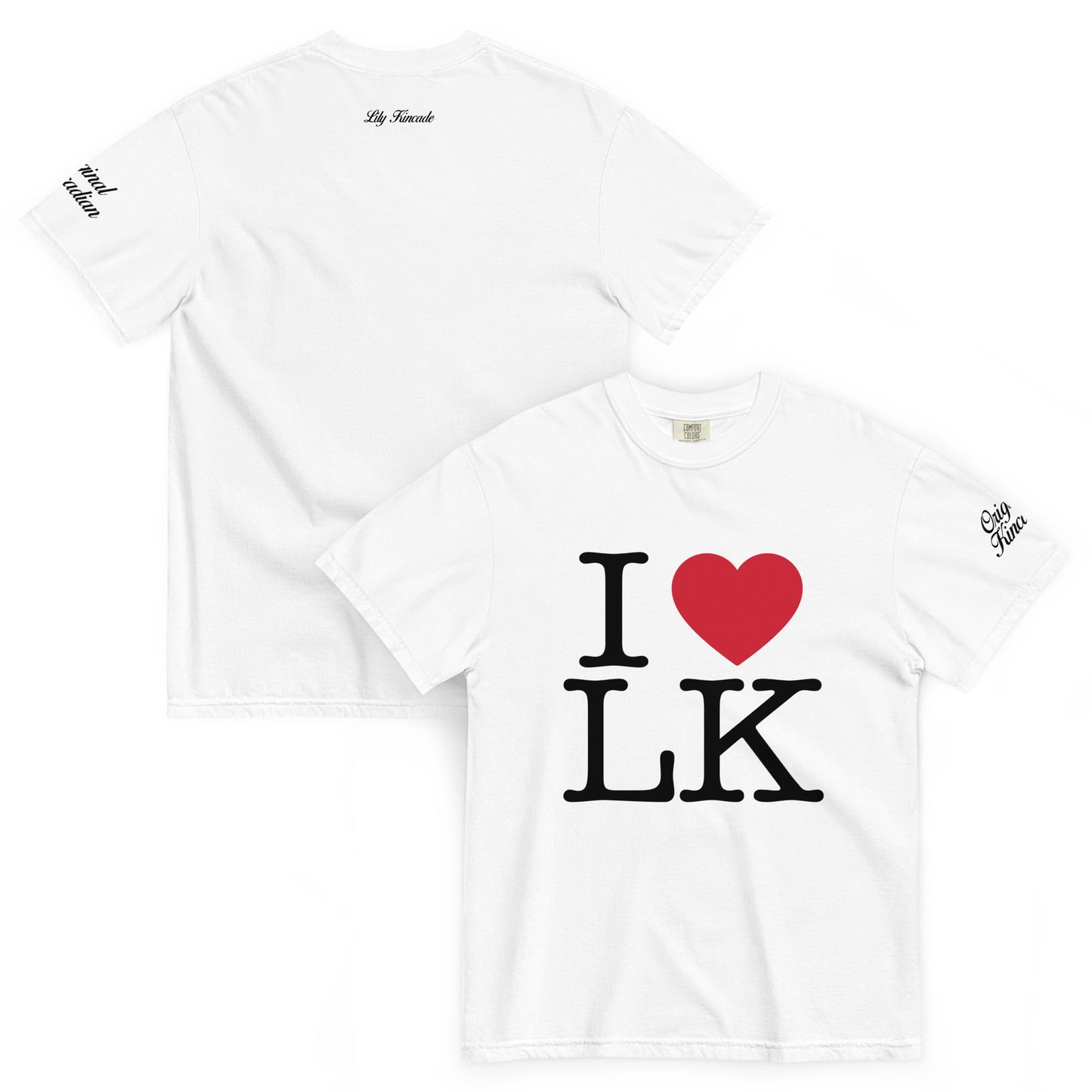 I Heart LK White Heavyweight T-Shirt